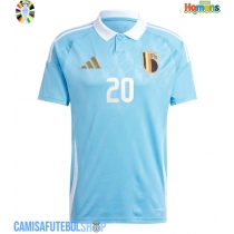 Camisa de time de futebol Bélgica Lois Openda #20 Replicas 2º Equipamento Europeu 2024 Manga Curta